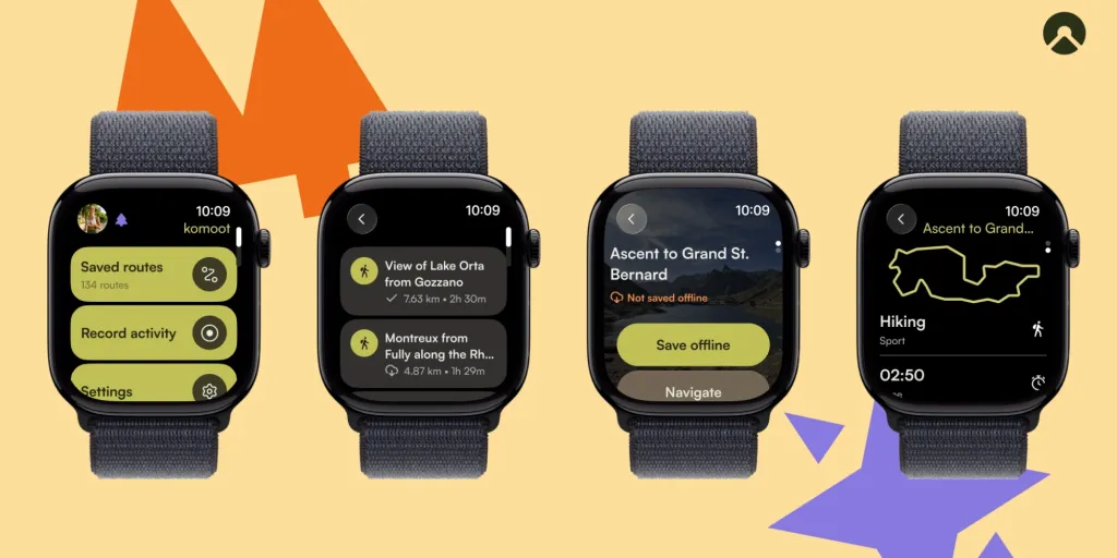 Strava- ja Komoot-sovellukset Apple Watchissa tukevat nyt offline-karttareittejä.0