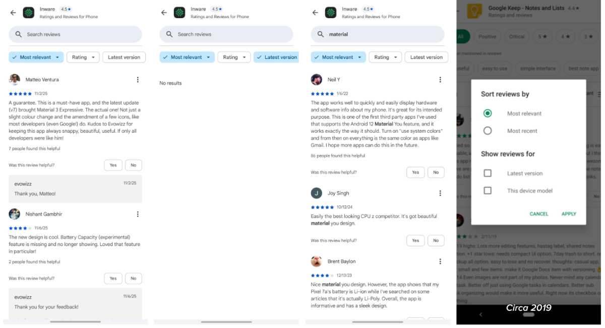 Google teki kaksi muutosta Play-kaupan arviointijärjestelmään.1