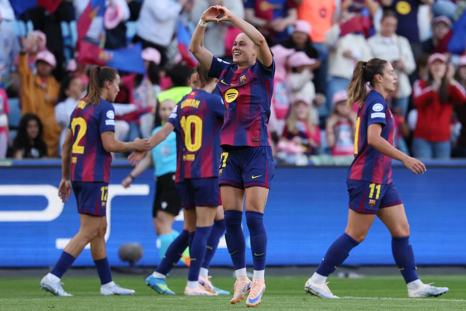 Barcelona murskasi Lyonin naisten Mestarien liigan loppuottelussa. 1