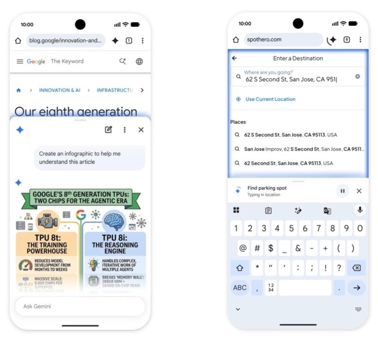 Gemini-tekoäly integroituu Chromeen Android-laitteilla – kykenee hoitamaan tehtäviä käyttäjän puolesta verkkosivustoilla.0
