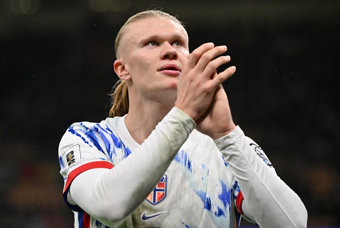 Haaland johtaa Norjan 26-henkistä MM-joukkueen kokoonpanoa. 1
