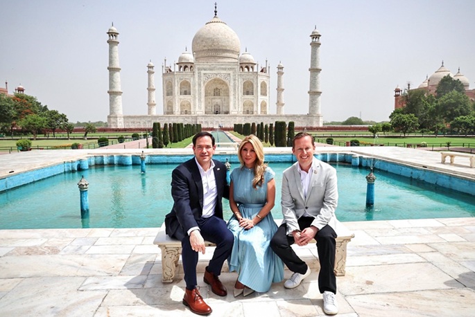"Maailman todellinen aarre": Rubio ylistää Taj Mahalia vierailunsa aikana 1