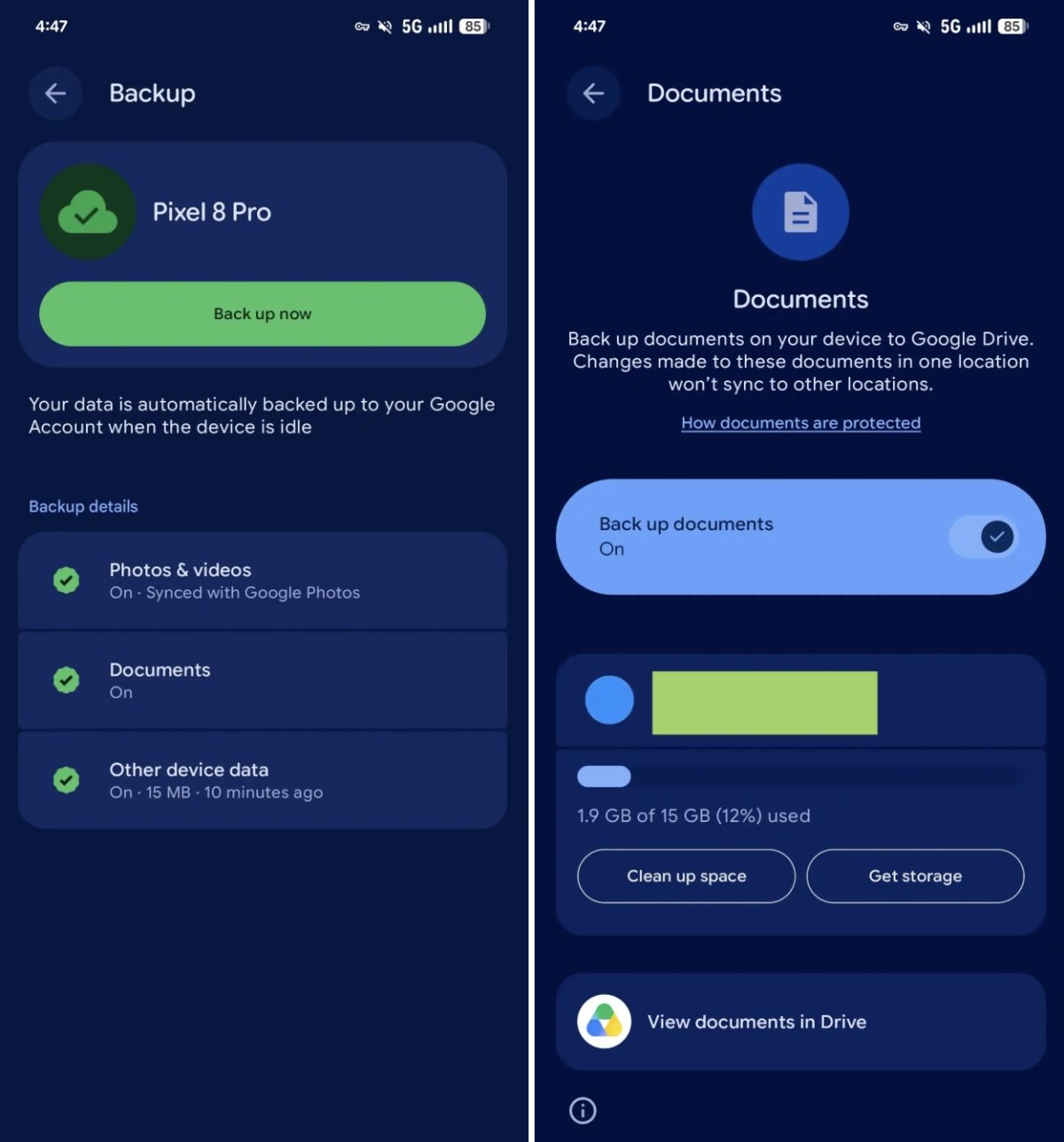 Google toi Android-laitteille paikallisten asiakirjojen varmuuskopiointimahdollisuuden. 1 Google toi Android-laitteille paikallisten asiakirjojen varmuuskopiointimahdollisuuden.0