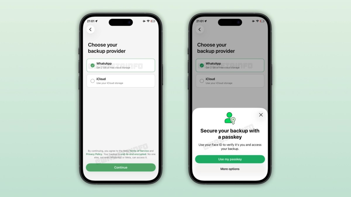 WhatsApp aloitti uuden varmuuskopiointiratkaisun testaamisen iPhone-sovelluksessaan – lisätilasta peritään maksu. 2 WhatsApp aloitti uuden varmuuskopiointiratkaisun testaamisen iPhone-sovelluksessaan – lisätilasta peritään maksu.1