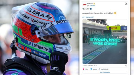 Kimi Antonelli imitoi Kimi Räikköstä: some riemastui 2 Kimi Antonelli imitoi Kimi Räikköstä: some riemastui 1