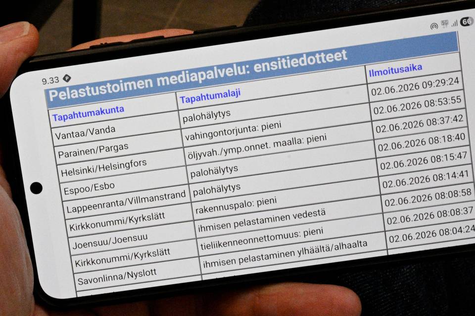 Päätoimittajat toivovat lisäaikaa pelastustoimen tiedotteiden julkaisemiselle – tiedotejärjestelmä päättymässä syyskuussa. Päätoimittajat toivovat lisäaikaa pelastustoimen tiedotteiden julkaisemiselle – tiedotejärjestelmä päättymässä syyskuussa. 1