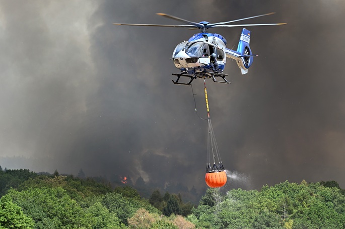 Saksalaisen kaupungin evakuointi metsäpalon vuoksi 1