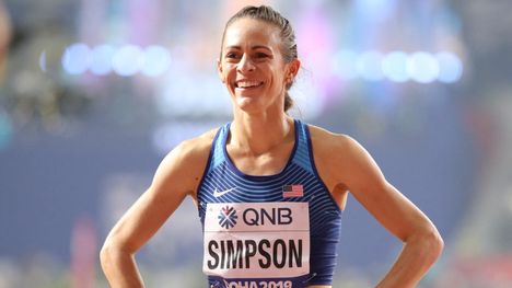 Jenny Simpson vuoden 2019 yleisurheilun MM-kisoissa Dohassa. Kuva: Lucy Nicholson