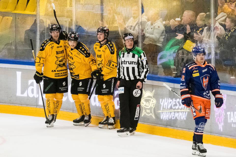 SaiPa murskasi Herningin 7–2 – tehomies Perttu ulosajossa 1