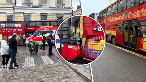 Senaatintorin bussiturma: Käsijarru ei ollut päällä 2 Senaatintorin bussiturma: Käsijarru ei ollut päällä 1