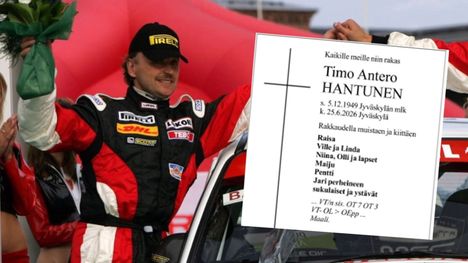 Timo Hantunen kuoli aggressiiviseen syöpään – kuolinilmoituksessa koskettava kunnianosoitus rallinuottein 2 Timo Hantunen kuoli aggressiiviseen syöpään – kuolinilmoituksessa koskettava kunnianosoitus rallinuottein 1